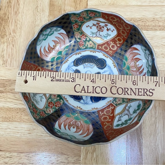 Vintage Unsigned IMARI Japan Blossoms and Trees Scene Decorative 7” Bowl - Picture 3 of 12